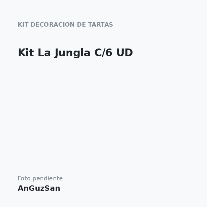 Kit La Jungla C/6 UD · 6 unidades · Dekora