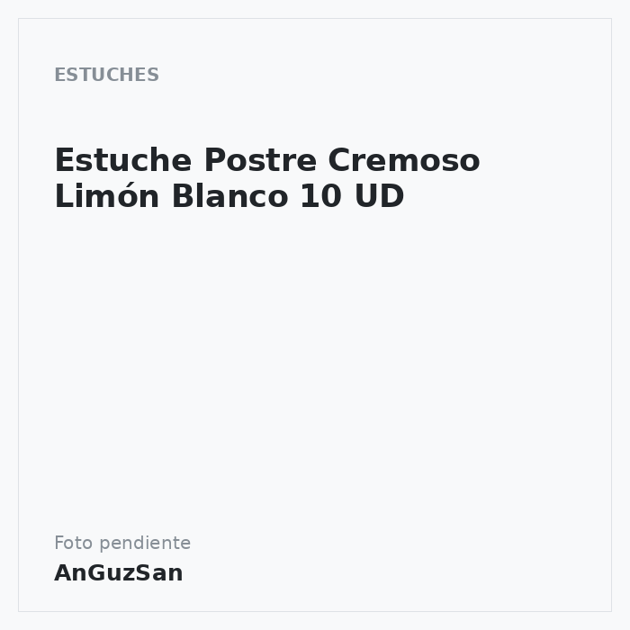 Estuche Postre Cremoso Limón Blanco 10 UD · HGI