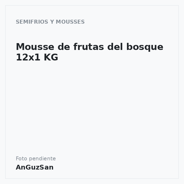Mousse de frutas del bosque 12x1 KG · Arconsa