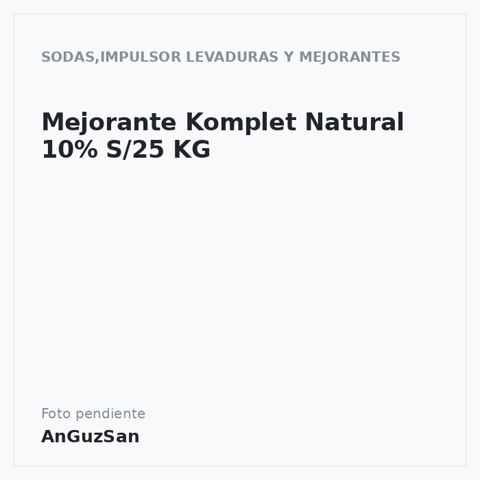 Mejorante Komplet Natural 10% S/25 KG · 25 unidades
