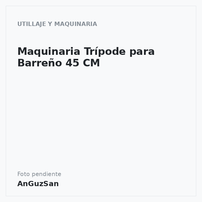 Maquinaria Trípode para Barreño 45 CM · Aceman