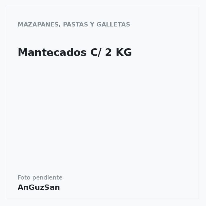 Mantecados C/ 2 KG · Cobos