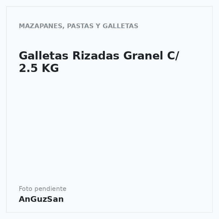 Galletas Rizadas Granel C/ 2.5 KG · Cobos