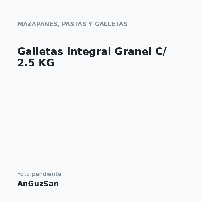 Galletas Integral Granel C/ 2.5 KG · Cobos