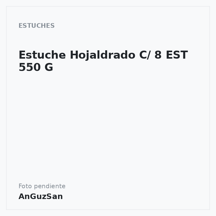 Estuche Hojaldrado C/ 8 EST 550 G · Cobos