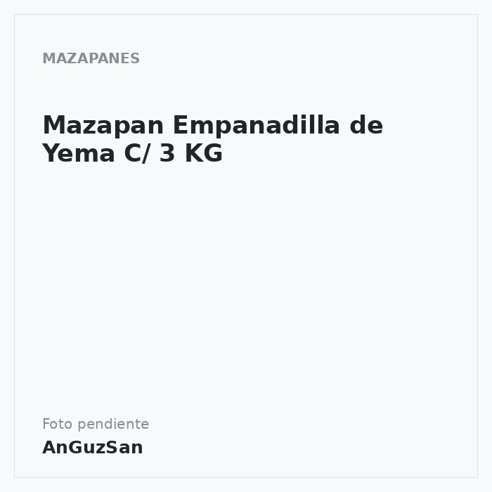 Mazapan Empanadilla de Yema C/ 3 KG · Dulcisol