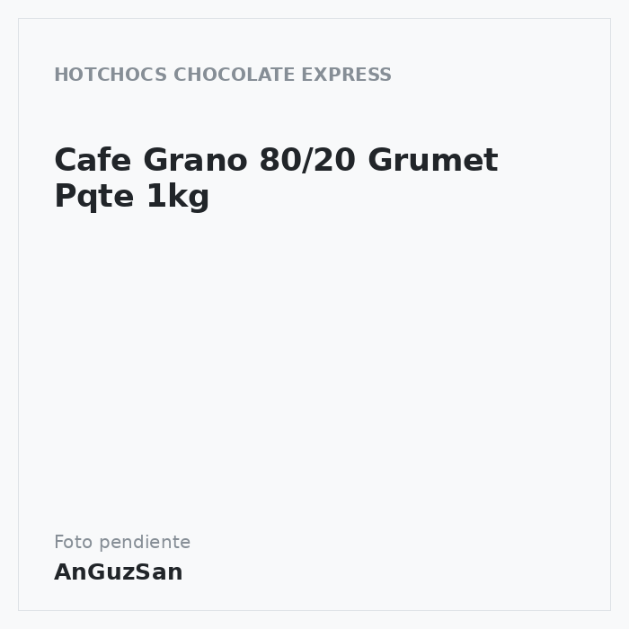 Cafe Grano 80/20 Grumet Pqte 1kg · Crispin