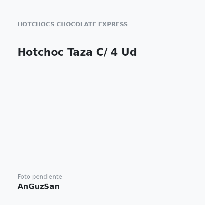 Hotchoc Taza C/ 4 Ud · 4 unidades · Crispin