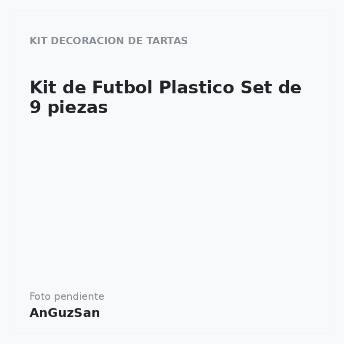Kit de Futbol Plastico Set de 9 piezas · Artipas