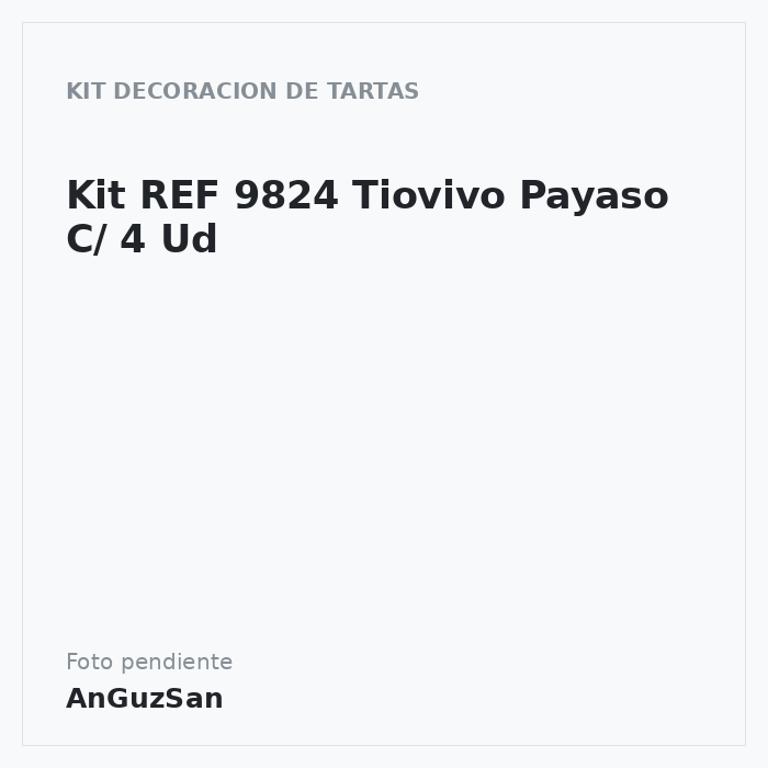 Kit REF 9824 Tiovivo Payaso C/ 4 Ud · 4 unidades · Artipas