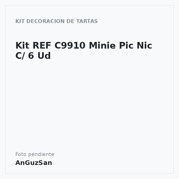 Kit REF C9910 Minie Pic Nic C/ 6 Ud · 6 unidades · Artipas