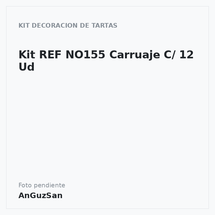 Kit Carruaje C/ 12 Ud · ref NO155 · 12 unidades · Artipas