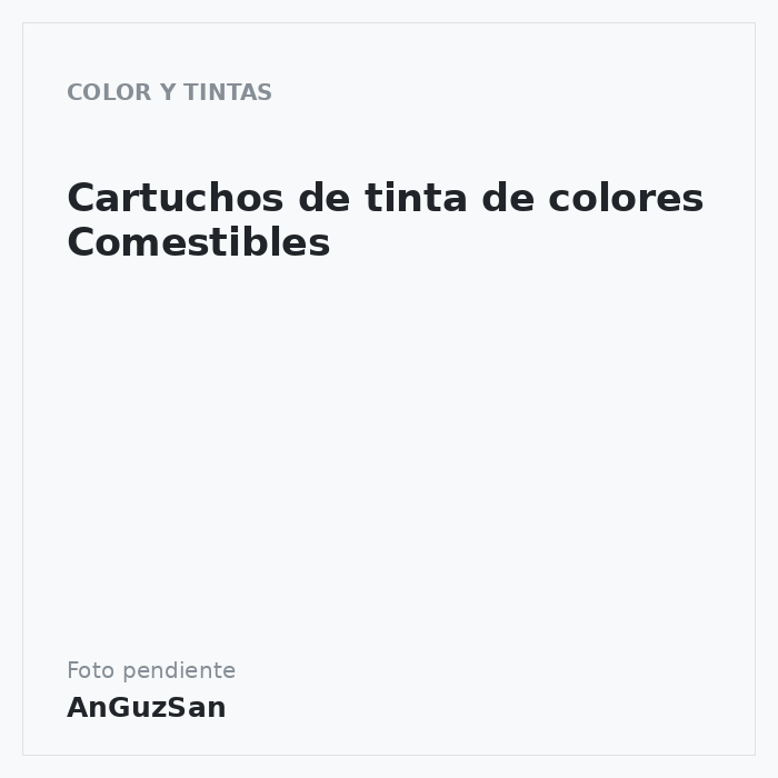 Cartuchos de tinta de colores Comestibles
