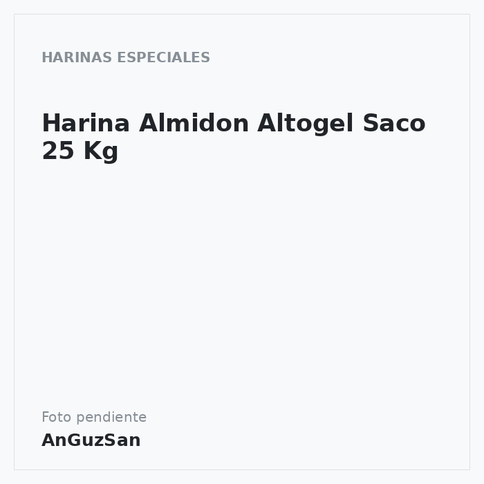 Harina Almidon Altogel Saco 25 Kg · Altoger