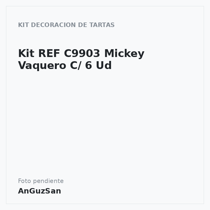 Kit REF C9903 Mickey Vaquero C/ 6 Ud · 6 unidades · Artipas
