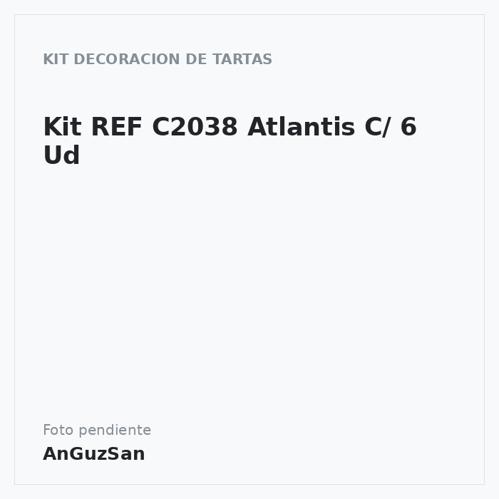 Kit REF C2038 Atlantis C/ 6 Ud · 6 unidades · Artipas