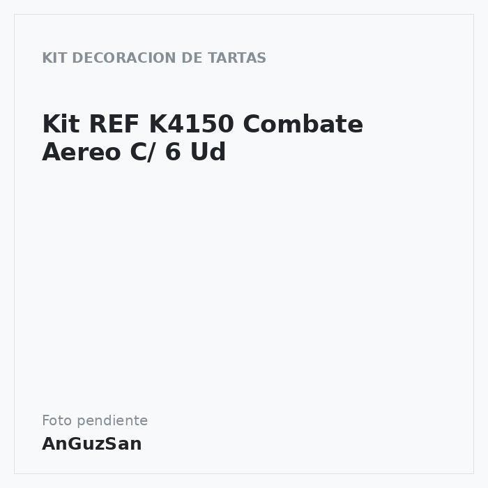 Kit REF K4150 Combate Aereo C/ 6 Ud · 6 unidades · Artipas