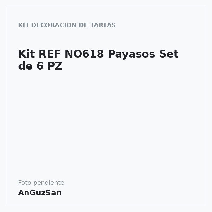 Kit Payasos Set de 6 PZ · ref NO618 · Artipas