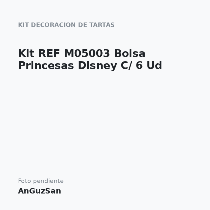 Kit REF M05003 Bolsa Princesas Disney C/ 6 Ud · 6 unidades · Artipas