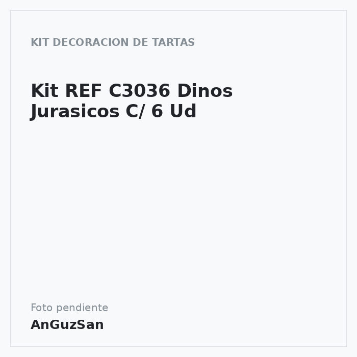 Kit REF C3036 Dinos Jurasicos C/ 6 Ud · 6 unidades · Artipas