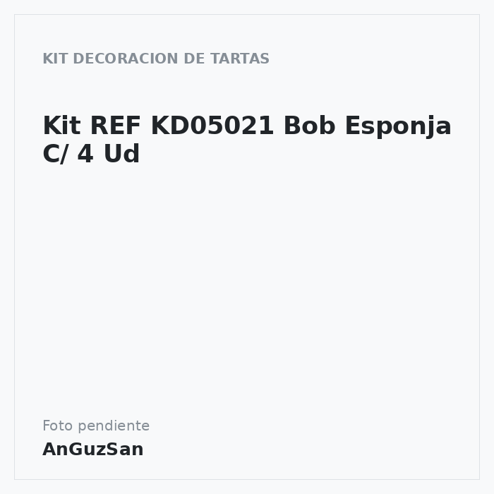 Kit REF KD05021 Bob Esponja C/ 4 Ud · 4 unidades · Artipas