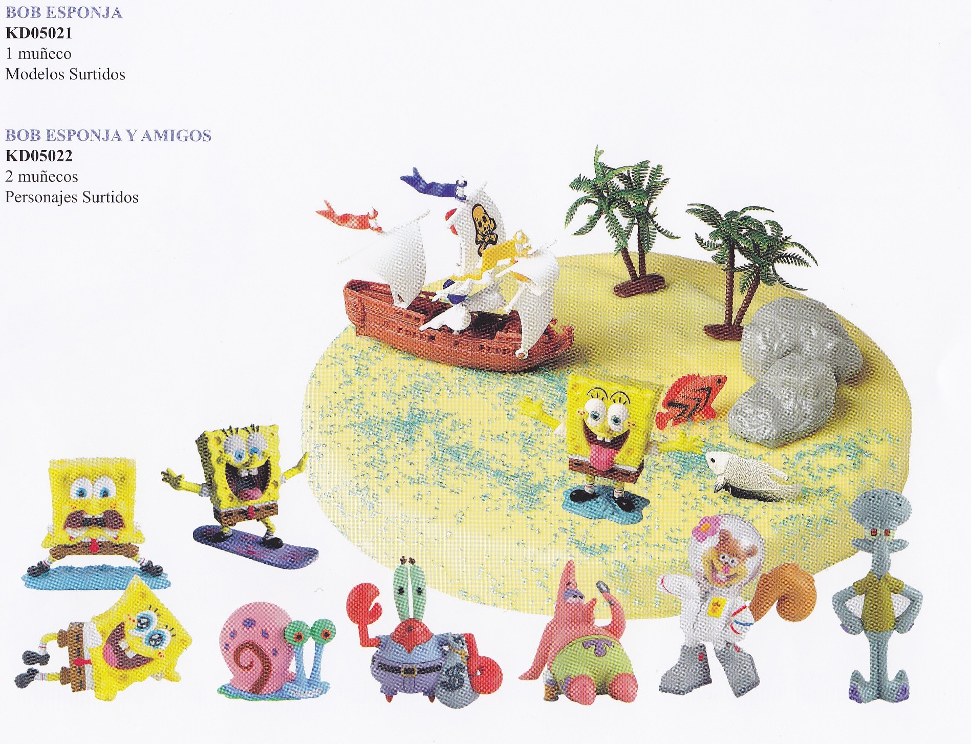Kit REF M3003 Bob Esponja C/ 6 PT de 6 Ud · Artipas