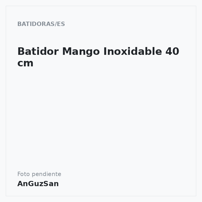 Batidor Mango Inoxidable 40 cm · Dekora