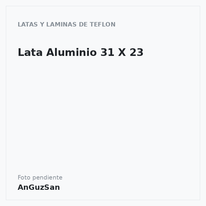 Lata Aluminio 31 X 23 · Caselli