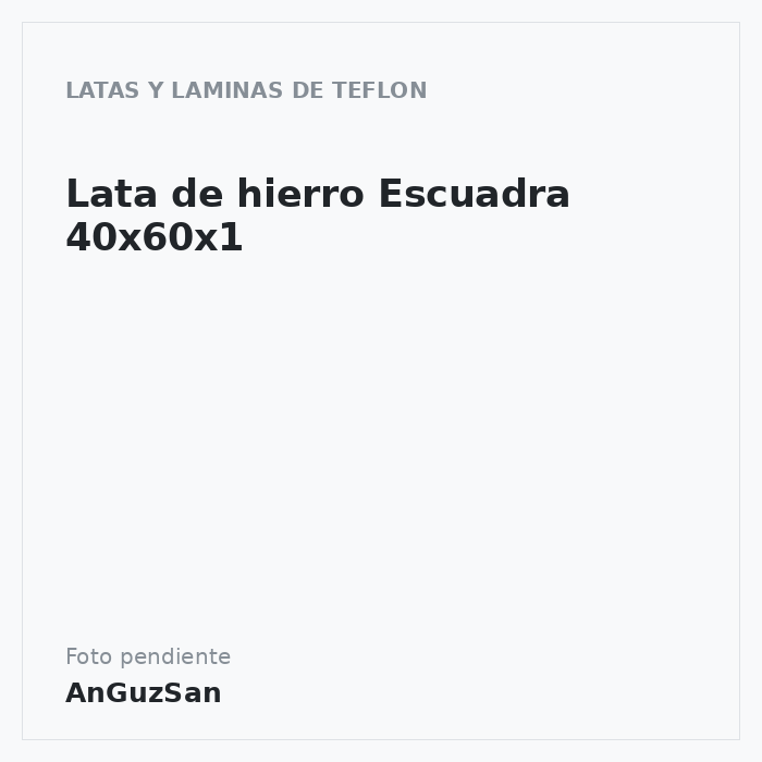 Lata de hierro Escuadra 40x60x1 · Caselli