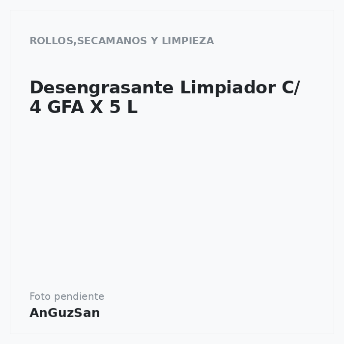 Desengrasante Limpiador C/ 4 GFA X 5 L