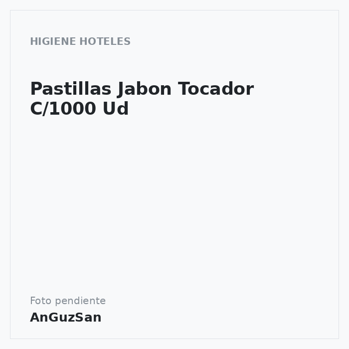 Pastillas Jabon Tocador C/1000 Ud