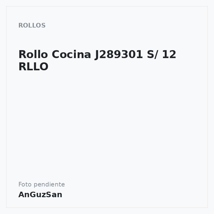 Rollo Cocina J289301 S/ 12 RLLO · 12 unidades