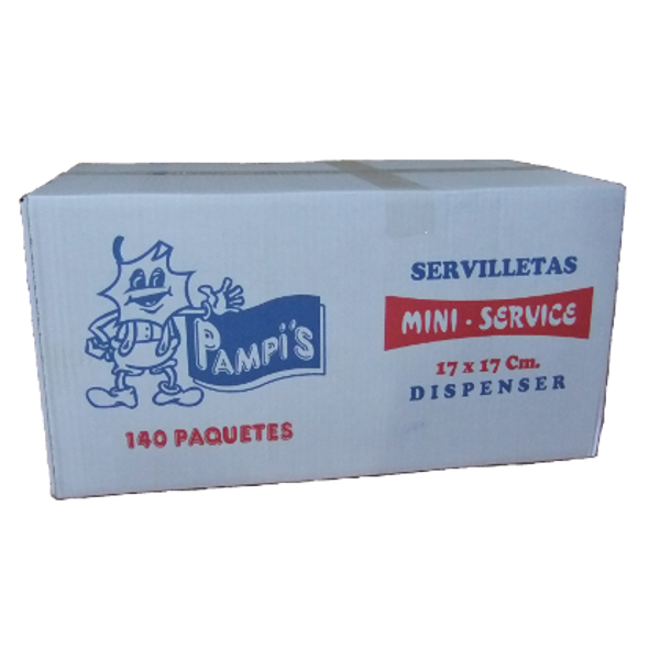 Servilletas Mini Servicio 17x17 Caja 140 Pqtes · Intrasa