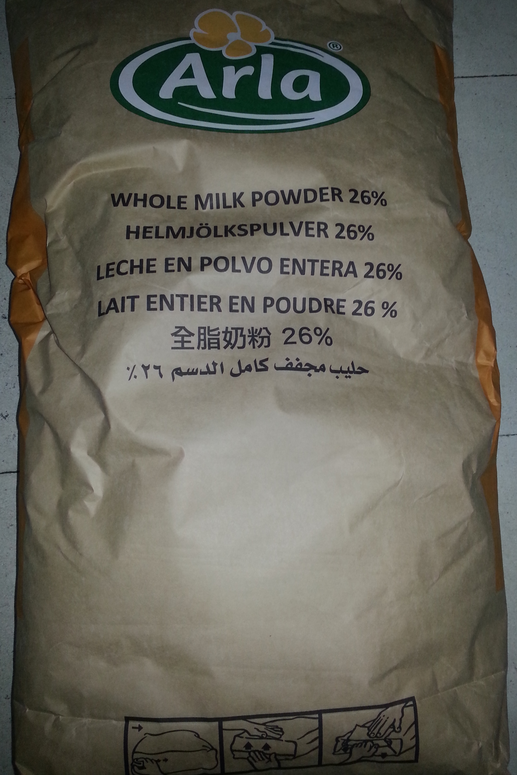 Leche Polvo 26% Entera Saco 25Kg · 25 unidades