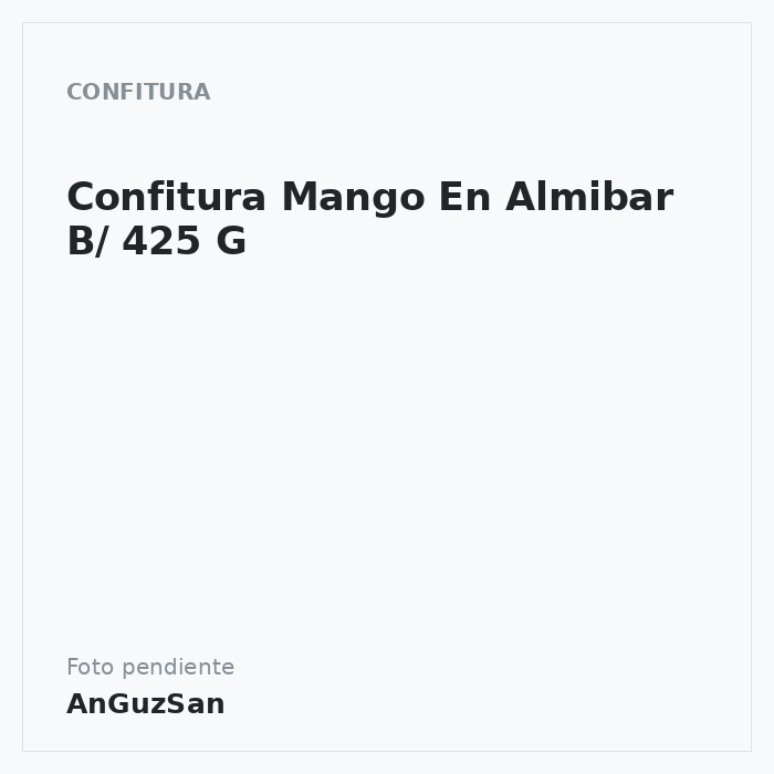 Confitura Mango En Almibar B/ 425 G
