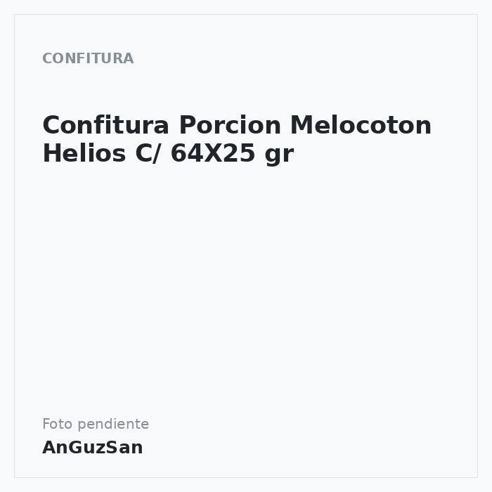 Confitura Porcion Melocoton Helios C/ 64X25 gr