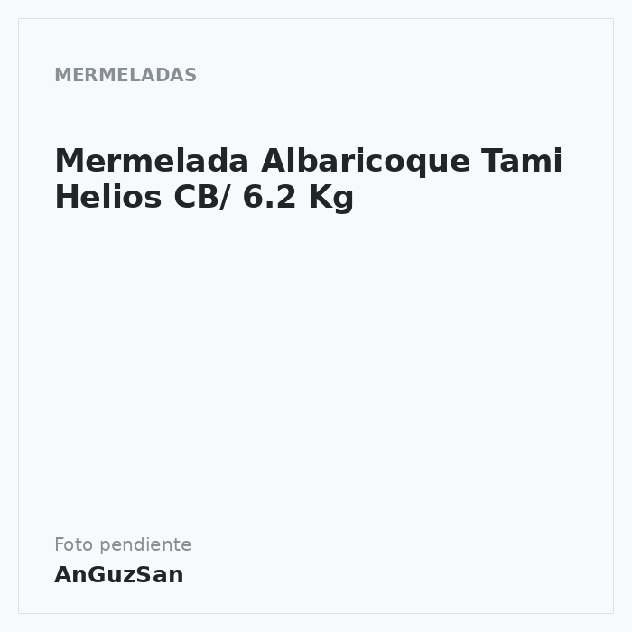 Mermelada Albaricoque Tami Helios CB/ 6.2 Kg