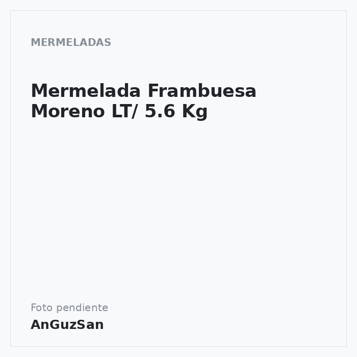 Mermelada Frambuesa Moreno LT/ 5.6 Kg