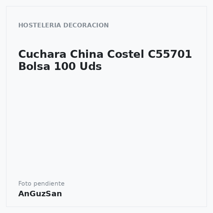 Cuchara China Costel C55701 Bolsa 100 Uds · ARTIPAS