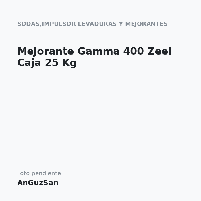 Mejorante Gamma 400 Zeel Caja 25 Kg · 25 unidades · Zeelandia