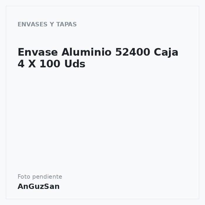 Envase Aluminio 52400 Caja 4 X 100 Uds · Aceman