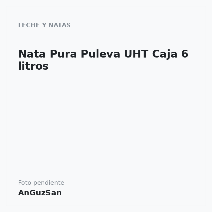 Nata Pura Puleva UHT  Caja 6 litros · 6 unidades