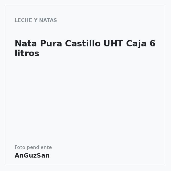 Nata Pura Castillo UHT Caja 6 litros · 6 unidades
