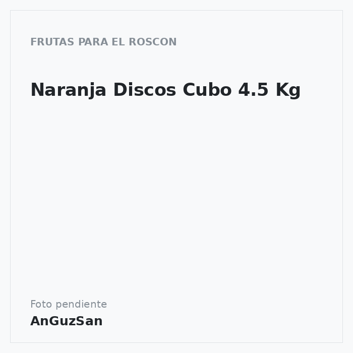 Naranja Discos Cubo 4.5 Kg · Helios