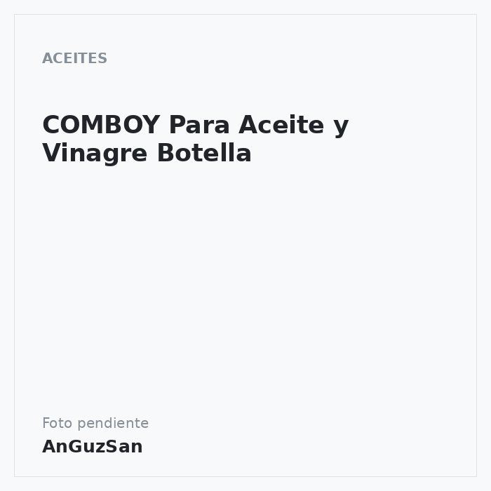 COMBOY Para Aceite y Vinagre Botella · Pepillo