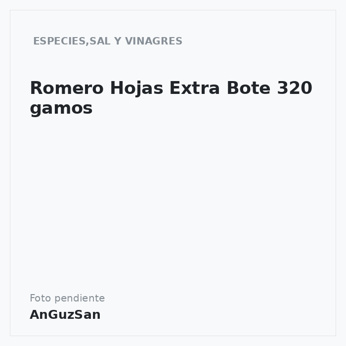 Romero Hojas Extra Bote 320 gamos · Aceman