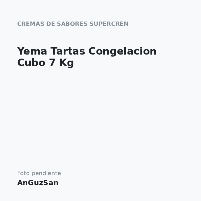 Yema Tartas Congelacion Cubo 7 Kg · Solgi