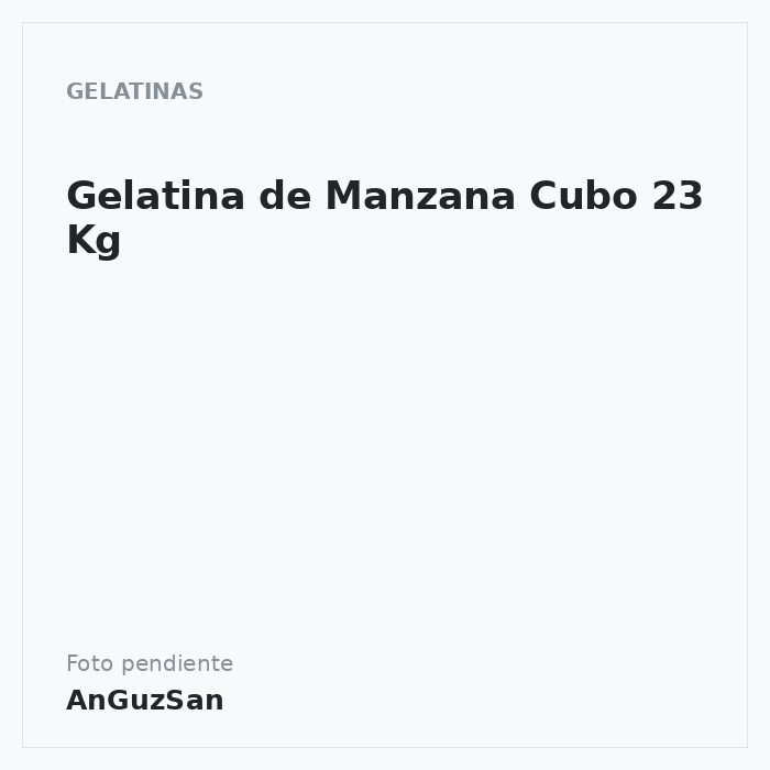 Gelatina de Manzana Cubo 23 Kg · 23 unidades · IGH