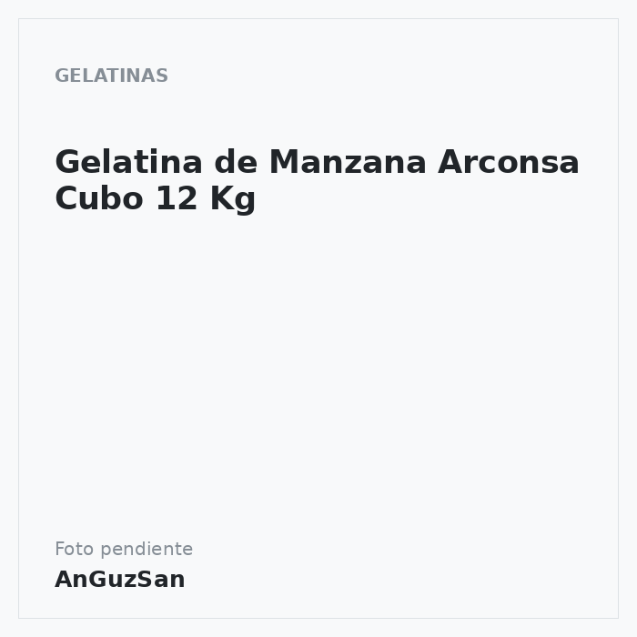 Gelatina de Manzana Arconsa Cubo 12 Kg · 12 unidades