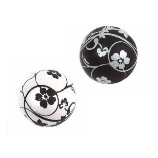 Esfera Estampada Flores Chocolate Blanco o Negro · 96 unidades · Artipas